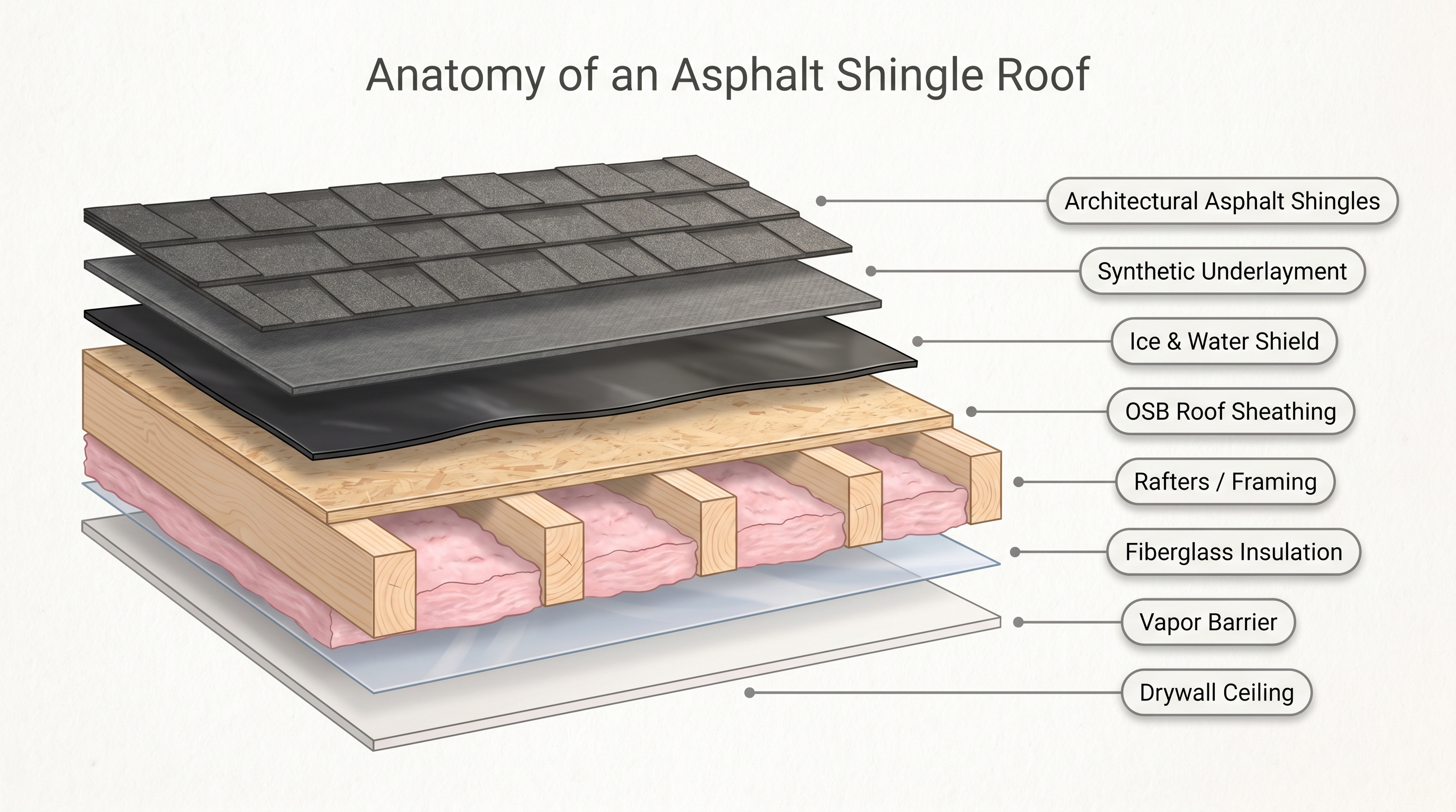 Asphalt shingle roof